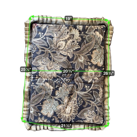 J. Queen New York Pillow Shams Set of 2  Floral  Black Gold - Picture 3 of 6